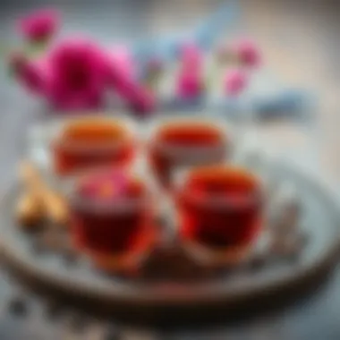Artful Presentation of Tea Cups Beautifully arranged tea cups with aromatic blends