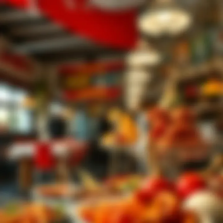 A traditional Turkish restaurant setting with kebap on display, inviting diners to enjoy a meal.