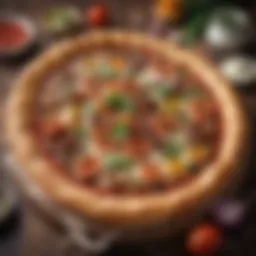 Traditional Turkish pide with rich toppings