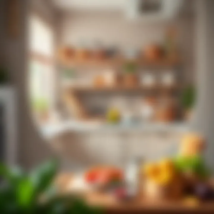 An organized kitchen interior with efficient storage solutions