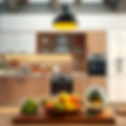 A stylish modular kitchen showcasing modern design and functionality