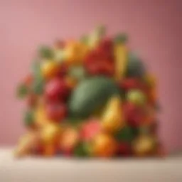 Colorful assortment of fresh fruits and vegetables promoting healthy eating