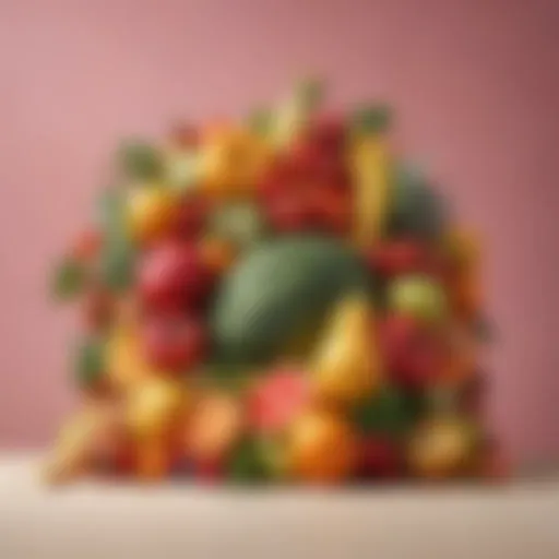 Colorful assortment of fresh fruits and vegetables promoting healthy eating