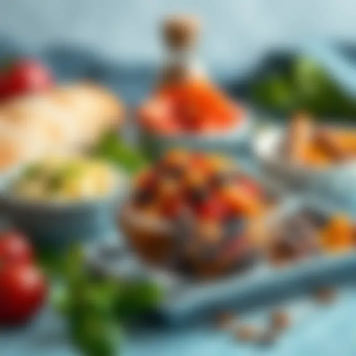 Nutritious Iftar Ingredients Healthy ingredients for preparing a nutritious iftar meal