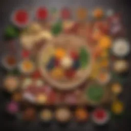 A vibrant selection of low-histamine foods arranged on a table
