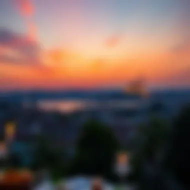 Sunset Over Istanbul at Iftar A serene view of Istanbul during sunset, marking iftar time