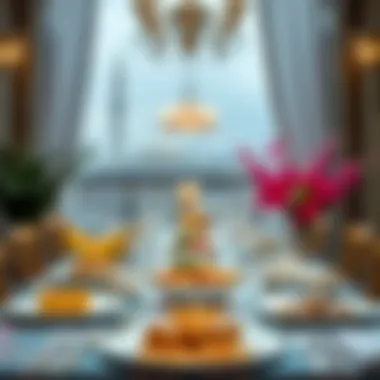 Elegant Iftar Table Setup A beautifully arranged table set for an iftar meal