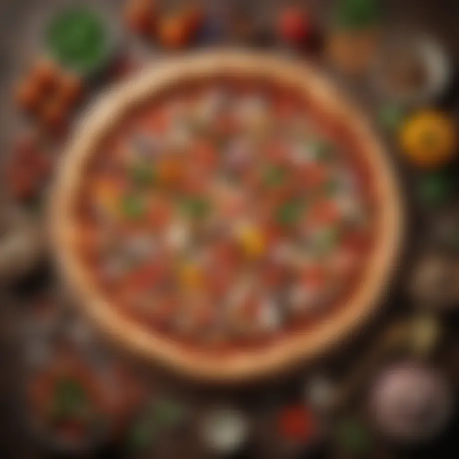 Artisan pizza with local ingredients from Izmir