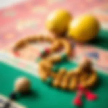 Devotional Prayer Beads for Kadir Gecesi A collection of prayer beads resting on a prayer mat, representing devotion during Kadir Gecesi