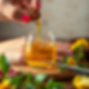 Applying St. John's Wort Oil St. John's Wort oil being applied to skin