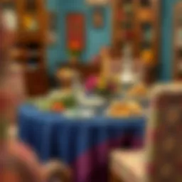 Traditional Kayseri table set for iftar