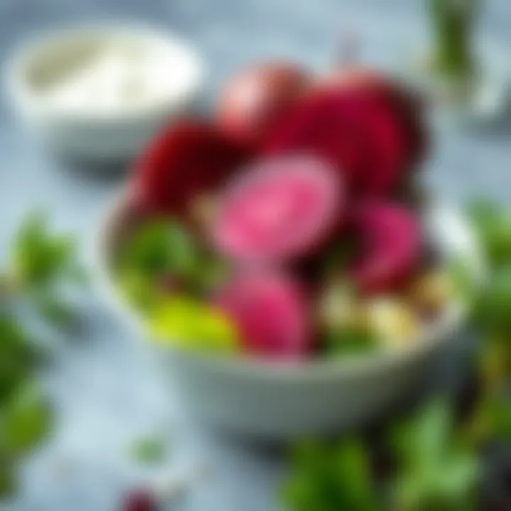 Incorporating Beets into Your Diet Beets in a salad bowl garnished with herbs