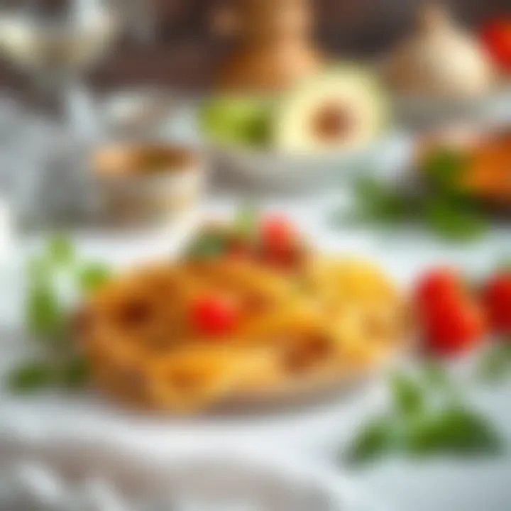 Traditional Turkish pasta dish garnished with herbs