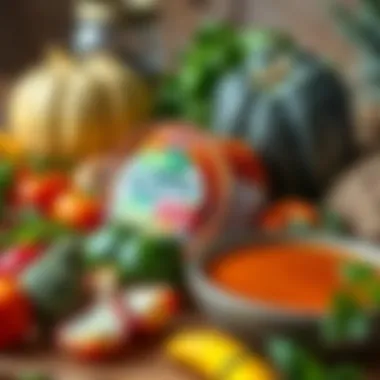 Fresh Ingredients for a Delectable Soup An array of fresh ingredients used in Knorr Tutmac Çorbası