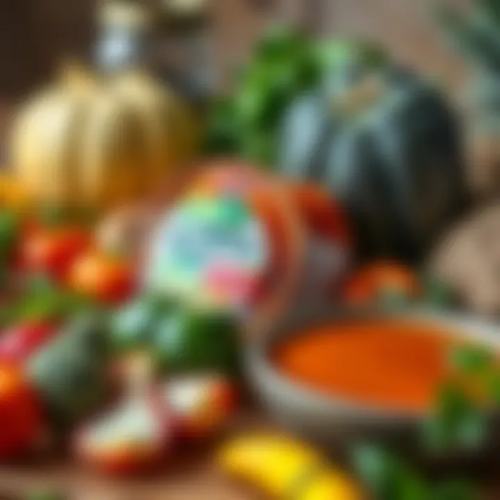 Fresh Ingredients for a Delectable Soup An array of fresh ingredients used in Knorr Tutmac Çorbası