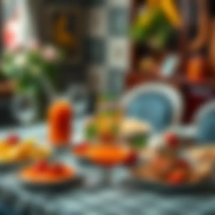 Elegant Presentation of Knorr Tutmac Çorbası A beautifully arranged dining table featuring Knorr Tutmac Çorbası