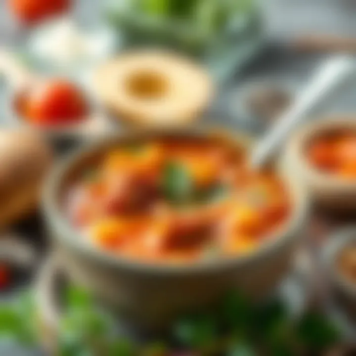 Hearty Soup for Suhoor Close-up of a hearty soup served for suhoor