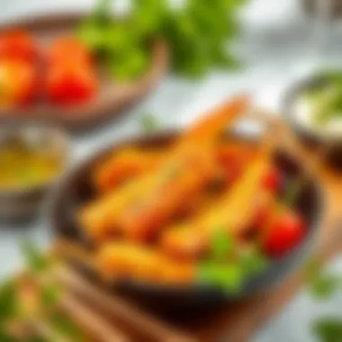 Elegant Dish Prepared with Kumtel Airfryer XXL An elegant dish prepared using the Kumtel Airfryer XXL showcasing its versatility