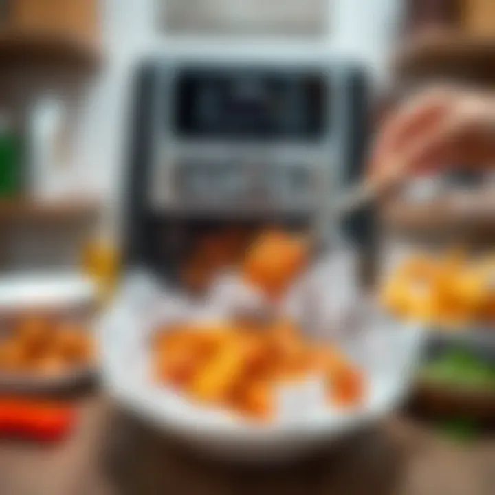 Convenience of Kumtel Airfryer XXL in Use User experience showcasing the convenience and effectiveness of the Kumtel Airfryer XXL