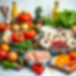 A vibrant array of fresh ingredients showcasing sustainable sourcing