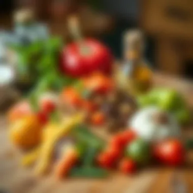 Ingredients of Maraş Tarhanası A vibrant display of ingredients used in the preparation of Maraş Tarhanası