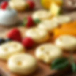 Delicious Mini Babybel cheese wheels arranged aesthetically on a wooden board