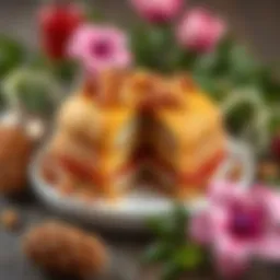 Delicious muhallebis garnished with nuts