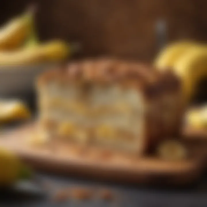 Sliced Banana Cake with a Moist Texture
