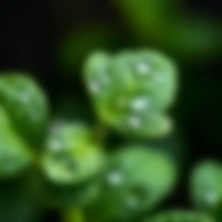 The Essence of Peppermint Close-up of peppermint plant with glistening droplets
