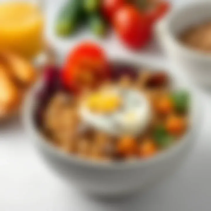 Wholesome Dietary Balance Balanced meal with whole grains and protein