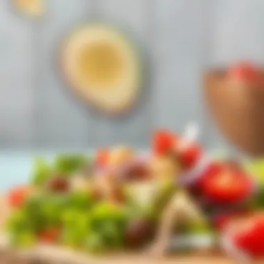 Nutritious Salad Incorporating Oğul Otu A healthy salad featuring Oğul Otu