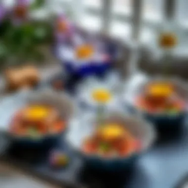 Culinary Artistry with Oxeye Daisy Artfully arranged dishes featuring oxeye daisy