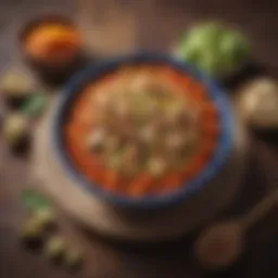 A delicate bowl of traditional Turkish muhallebi topped with pistachios.