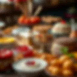 A selection of traditional Turkish poğaça varieties displayed elegantly.