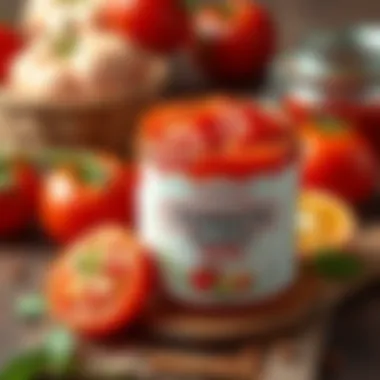 Health Benefits of Tomato Paste Health benefits of tomato paste illustrated with fresh ingredients.