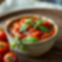 Traditional tomato paste in a rustic bowl.