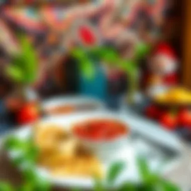 A Meal Elevated with Sweet Pepper Paste An elegant display of a meal enhanced by sweet pepper paste