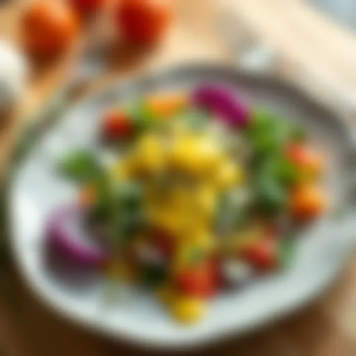 A fresh salad drizzled with cottonseed oil and garnished with herbs.