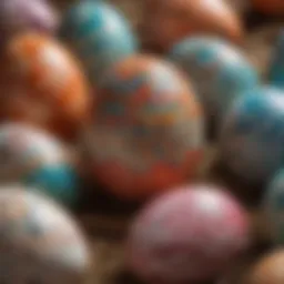 Decorative Easter egg with intricate designs