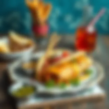 Innovative Serving Ideas for Pecenek Döner Modern serving ideas for Pecenek Döner with colorful side dishes