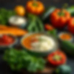 A vibrant display of pepecura ingredients arranged aesthetically.