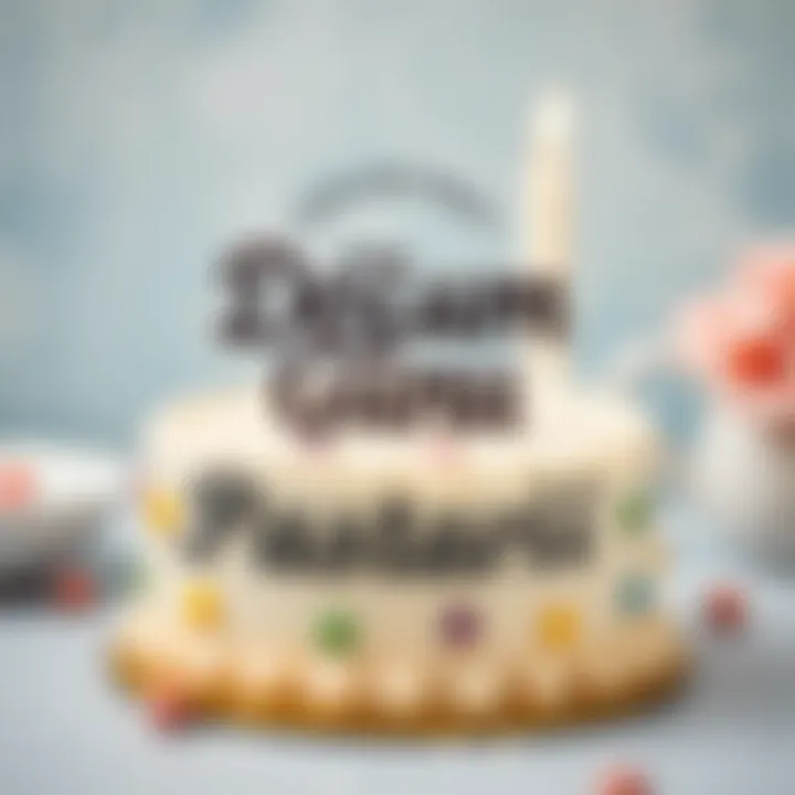 Personalized cake with unique text elements