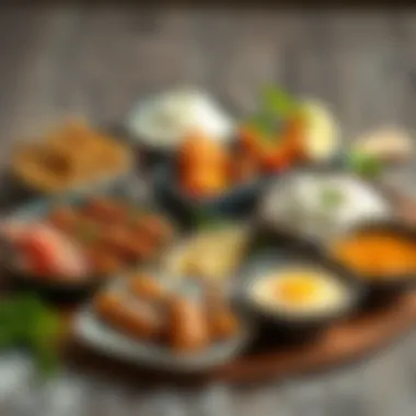 Diverse Dishes with Rice Flour Variety of dishes made with rice flour