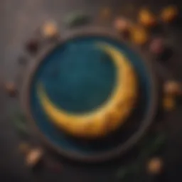 The crescent moon symbolizing the beginning of Ramadan