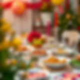 A beautifully set table for festive Ramazan Bayramı meals.
