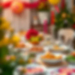 A beautifully set table for festive Ramazan Bayramı meals.