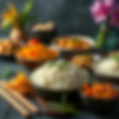 Rice Dishes from Around the World A selection of rice dishes from various cuisines