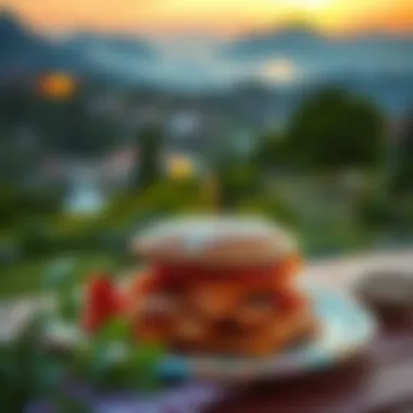 A serene early morning landscape signaling the time for Sahur.