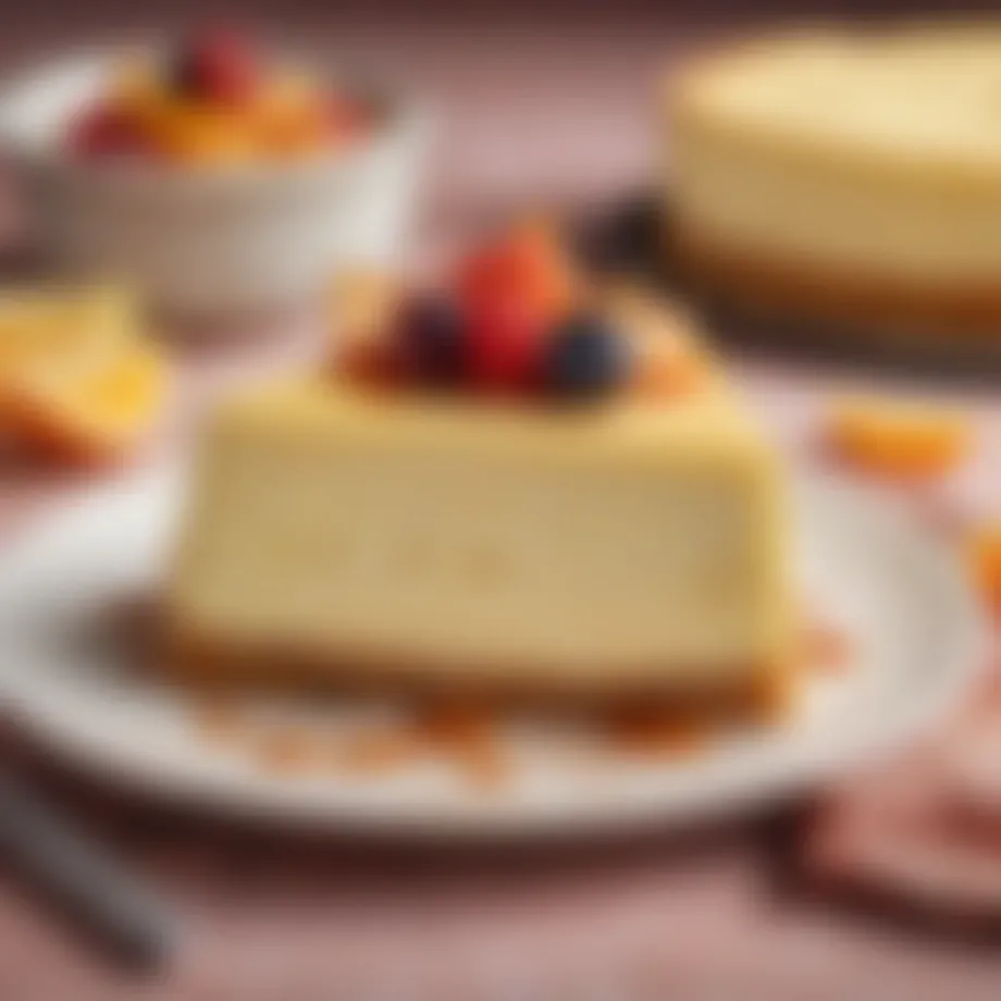 Creamy texture of San Sebastian cheesecake