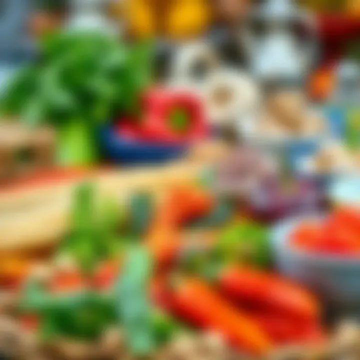 Quality Ingredients for Saray Döner An array of fresh ingredients used in making saray döner, showcasing the quality and variety.